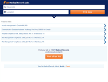 Tablet Screenshot of getmedicalrecordsjobs.com